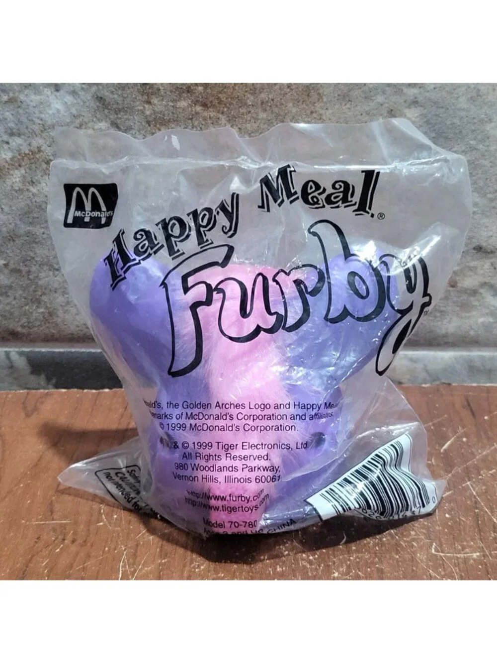 McDonalds Happy Meal Purple Pink Furby 1998 Sealed Original Plastic Packaging